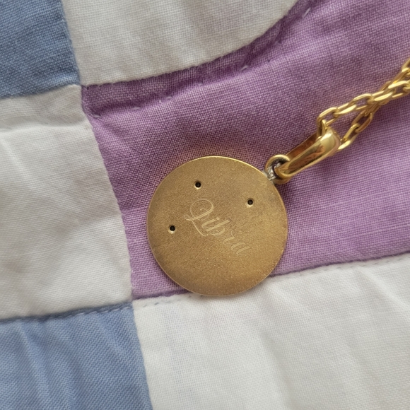 Custom Libra zodiac gold statement necklace - Picture 3 of 6